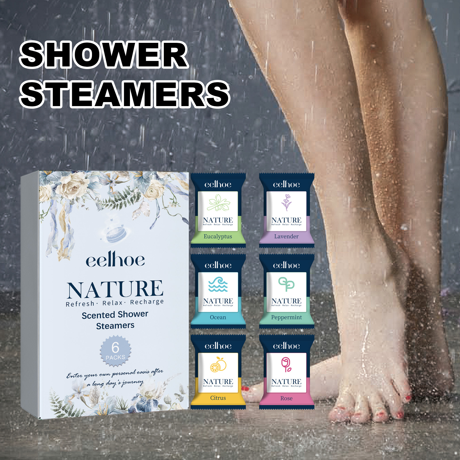 Shower Steamer Tablet - EELHOE Aromatherapy Shower Steamers Tablets Deep