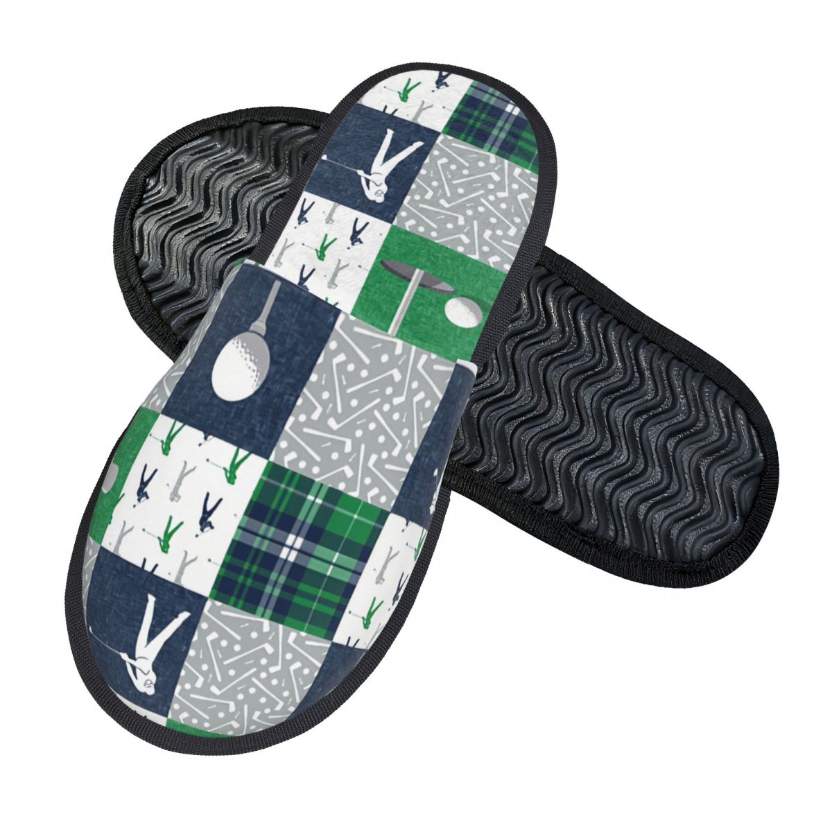 Golf Navy Plaid Guest Slippers - Spa & Wellness Centre Lielupe 리뷰 및 가격