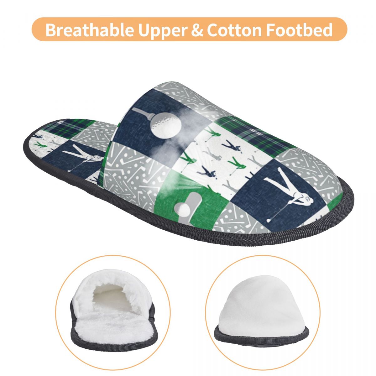 Golf Navy Plaid Guest Slippers - Spa & Wellness Centre Lielupe 리뷰 및 가격