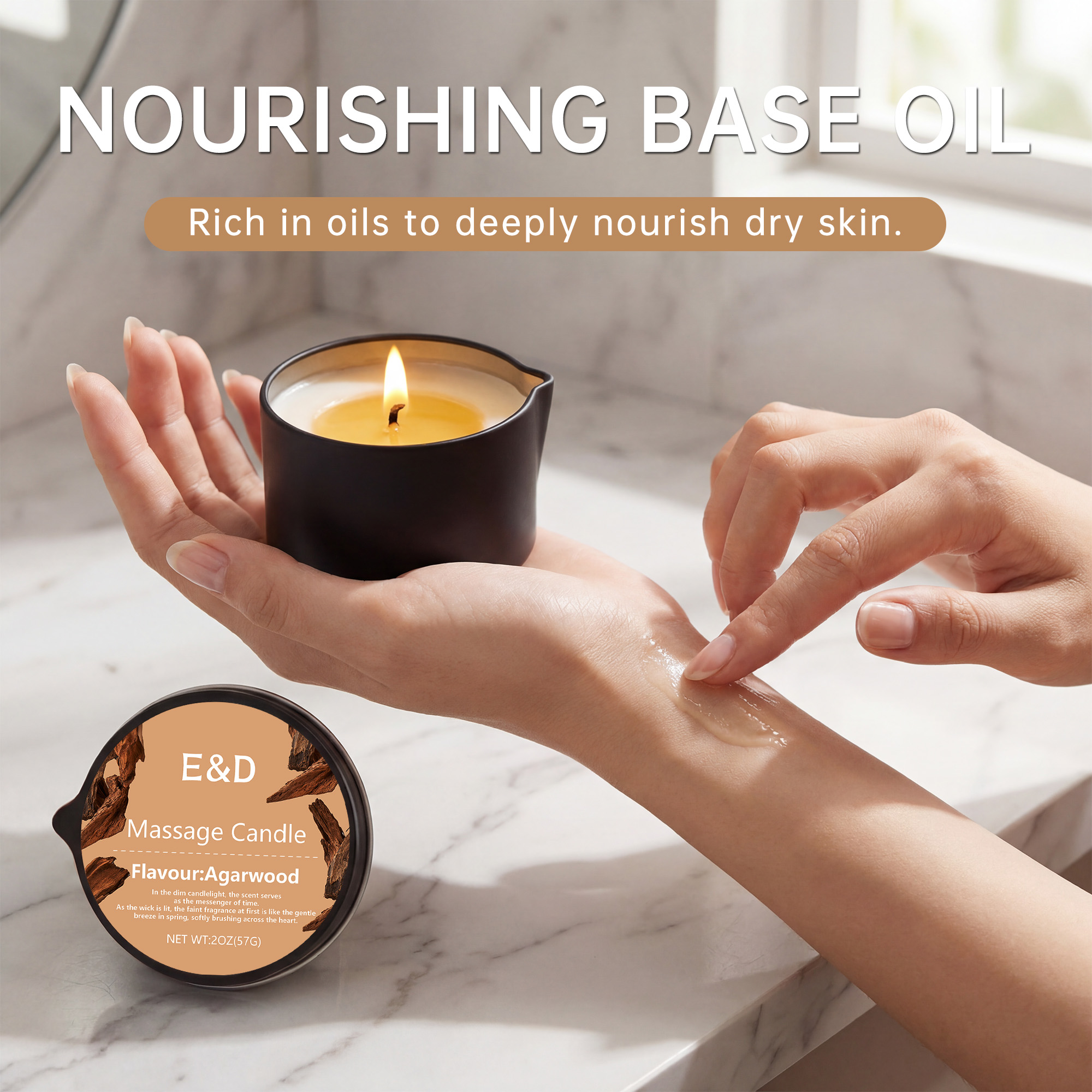 Agarwood Massage Oil Candle 2o - Massage Candle Melting 리뷰 및 가격
