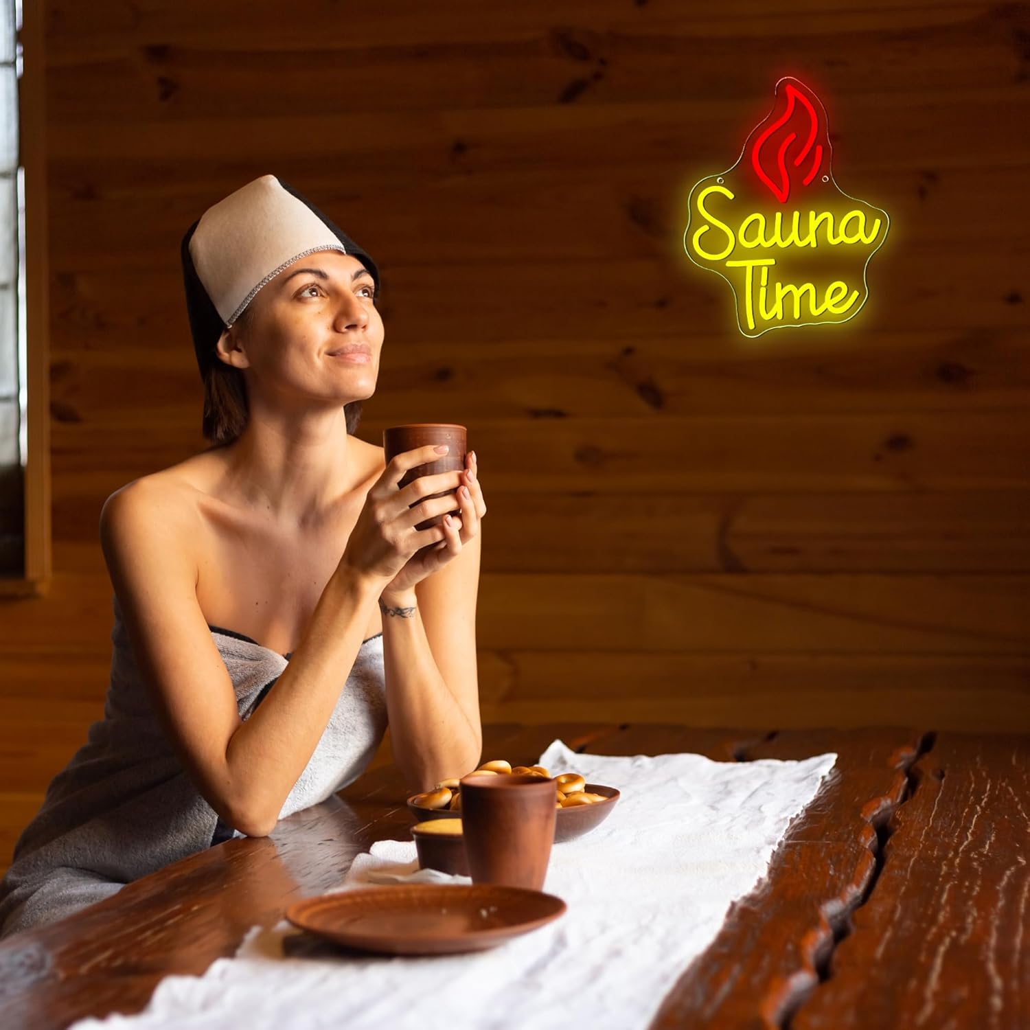 Sauna Time Neon Sign Home Spa  - Spa Wellness Gym 리뷰 및 가격