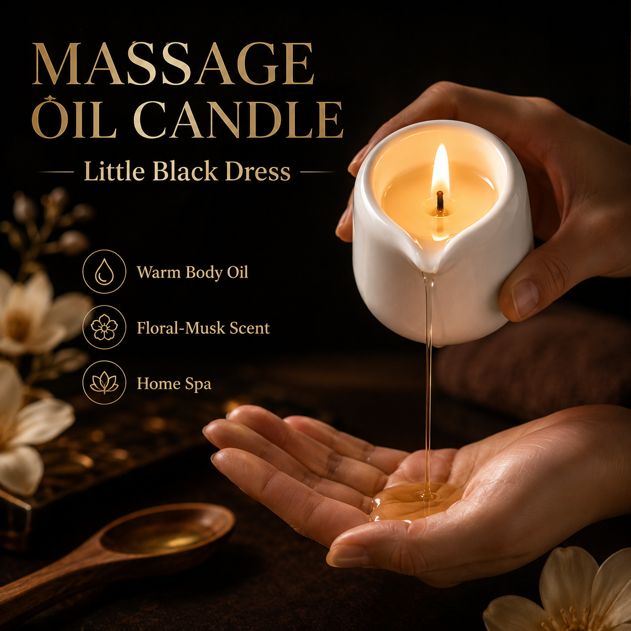 Ceramic Massage Oil Candle Lit - Massage Candle Melting 리뷰 및 가격
