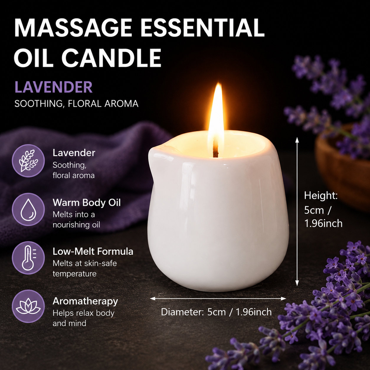 Ceramic Massage Oil Candle Lav - Massage Candle Melting 리뷰 및 가격