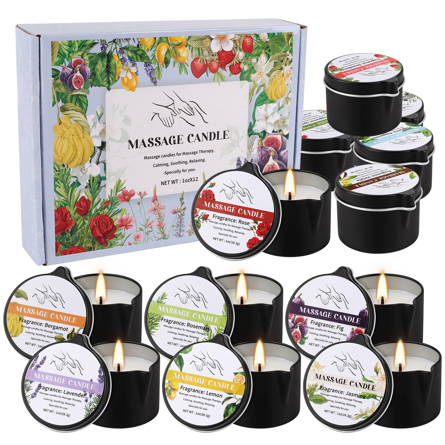 12 pieces of natural-scented o - Massage Candle Melting 리뷰 및 가격