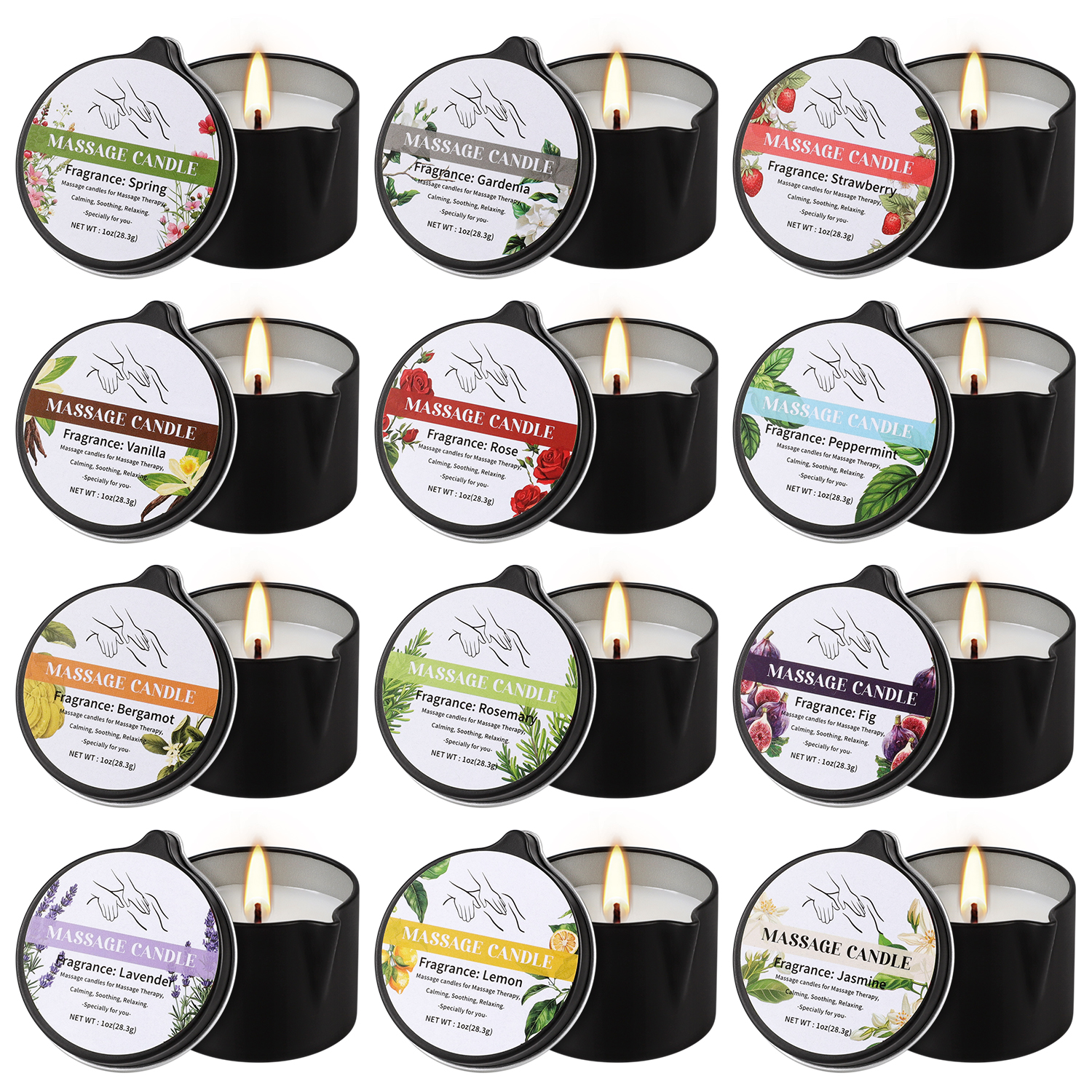12 pieces of natural-scented o - Massage Candle Melting 리뷰 및 가격