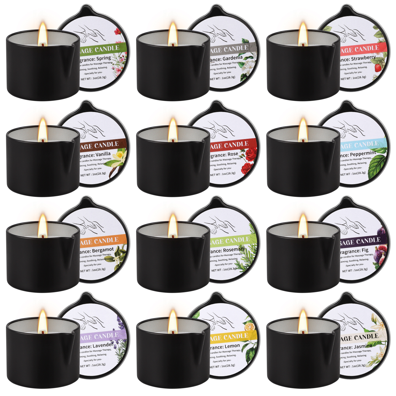 12 pieces of natural-scented o - Massage Candle Melting 리뷰 및 가격