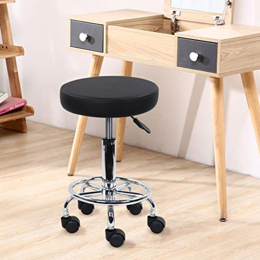 PU Leather Round Rolling Stool - Spa & Wellness Earth City Москва 리뷰 및 가격