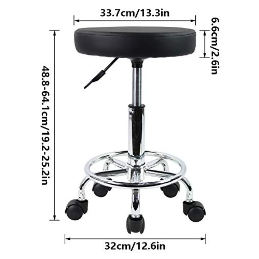 PU Leather Round Rolling Stool - Spa & Wellness Earth City Москва 리뷰 및 가격