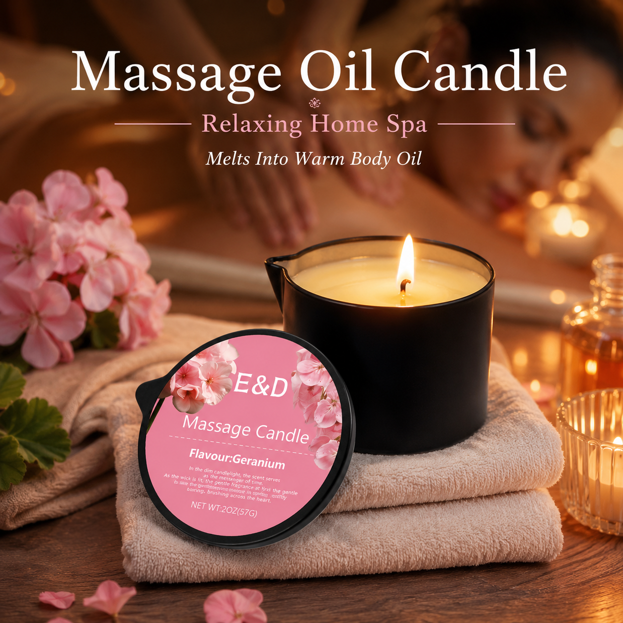 Geranium Massage Oil Candle 2o - Massage Candle Melting 리뷰 및 가격