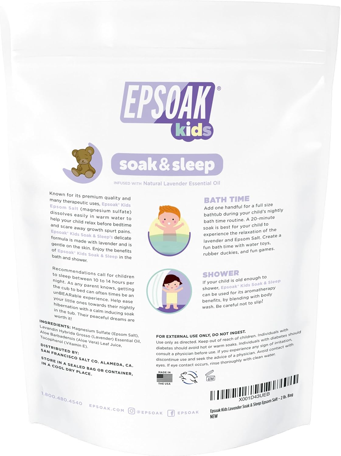 Epsom Salt for Kids 2 lb USP M - Epsom Salt Bag 리뷰 및 가격